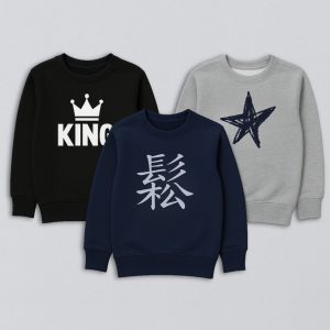 Pack of 3 Star King Graphic Sweatshirts for Tweens