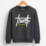 Fearless Streetwear Printed Charcoal Sweatshirt for Tween Kids