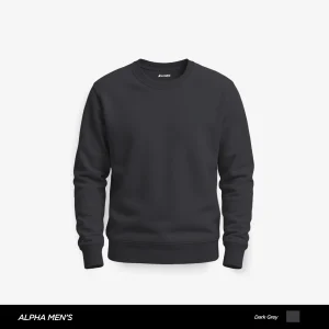Flint Plain Dark Grey Sweatshirt for Men