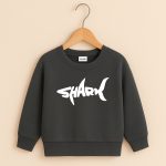 Shark Printed Charcoal Sweatshirt for Young Kids