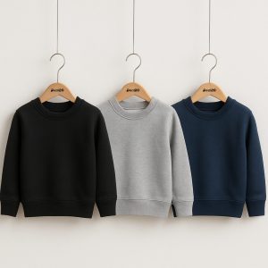 Bundle of 3 Plain Winter Sweatshirts for Kids