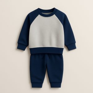 Steel Wave Navy & Grey Sweatshirt Tracksuit for Kids