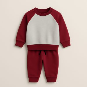 Ember Ash Maroon & Grey Sweatshirt Tracksuit for Kids