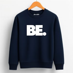 BE Dot Printed Navy Blue Sweatshirt for Tween Kids