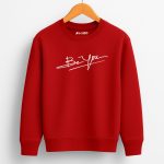 Be You Printed Red Sweatshirt for Tween Kids
