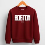 Boston Printed Maroon Sweatshirt for Tween Kids