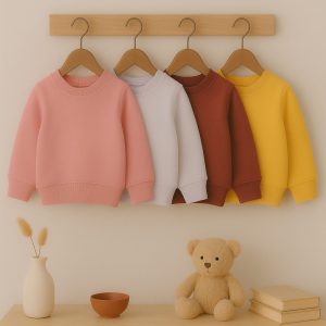 Bundle of 4 Warm Plain Sweatshirts for Girls