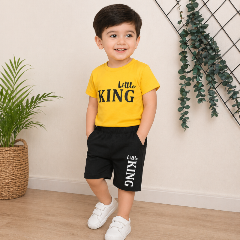 Kids Little King Printed Short Suit Kids Little King Printed Short Suit