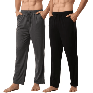 Bundle of 2 Cozy & Cool Mens Cotton Jersey Nightwear Trousers