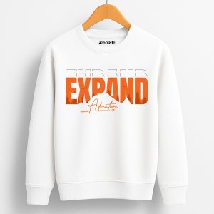 Expand Printed White Sweatshirt for Tween Kids