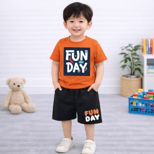 Kids Fun Day Printed Summer Short Suit