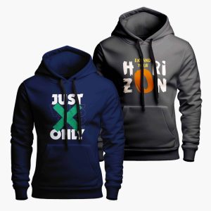 Pack of 2 Just Horizon Printed Hoodie For Men