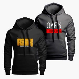 Pack of 2 Over Risk Printed Hoodie For Men