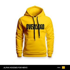 Overload Printed Yellow Hoodie For Men