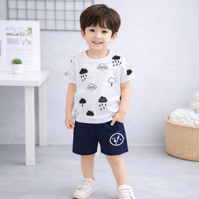 Kids Cloud Printed Short Suits