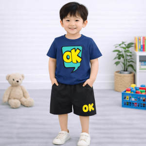 Kids Ok Printed Summer Short Suit