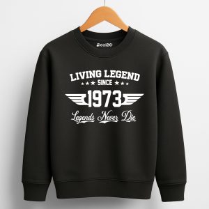 Living Legend Printed Black Sweatshirt for Tween Kids