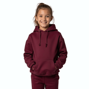 Maroon Winter Hooded Tracksuit For Girls