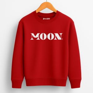 Moon Printed Red Sweatshirt for Tween Kids