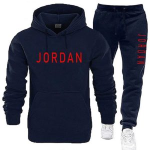 Navy Blue Jordan Printed Hooded Tracksuit