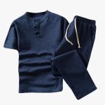 Navy Blue Summer Suit For Men