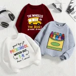 Pack of 3 Wheel On The Bus Printed Sweatshirts for Young Kids