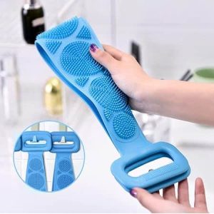 Silicone Bath Belt Body Wash Scrubber Double Sided Soft Scrubber For Body Cleaning