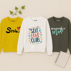 Pack of 3 Self Smile Made Printed Sweatshirts for Women