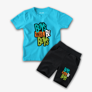 Kids Boys Will Be Boys Printed Summer Short Suit