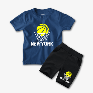 Kids New York Printed Summer Short Suit