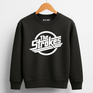 The Strokes Printed Black Sweatshirt for Tween Kids