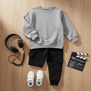 Trendy Cargo Outfit Set for Young Kids