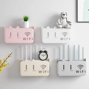 Wall-Mounted Wi-Fi Router Box – Stylish Plastic Organizer