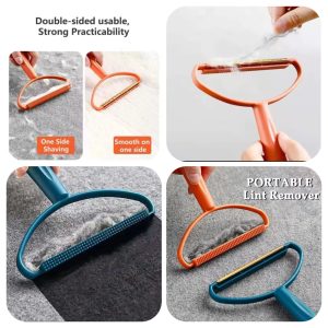 Double-Sided Lint Remover – Portable Fabric & Carpet Cleaner Tool