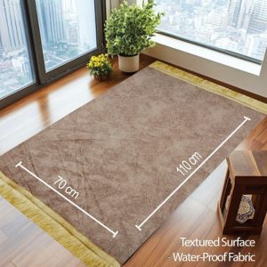 Velvet Texture Prayer Mat – Waterproof Fabric with Golden Fringes