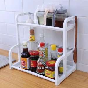 2-Layer Kitchen Organizer Shelf β Spice Rack + Knife Holder