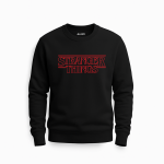 Stranger Things Printed Black Sweatshirt for Men