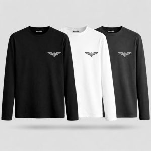 Pack of 3 Urban Wing Set Printed Long Sleeve T-shirts for Men