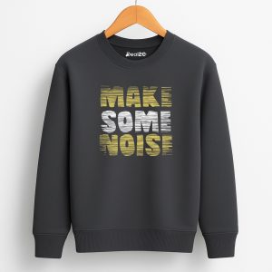 Make Some Noise Printed Charcoal Sweatshirt for Tween Kids