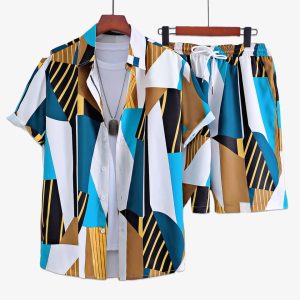 Men Random Color Street Casual Summer Short Suit