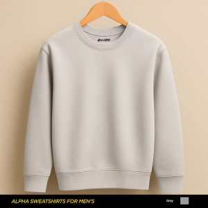 Pure Plain Grey Sweatshirt for Men