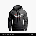 You Are Perfect Printed Dark Grey Hoodie For Men