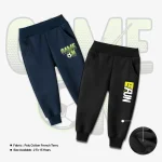 Pack of 2 Game On Fun Printed French Terry Trousers for Kids