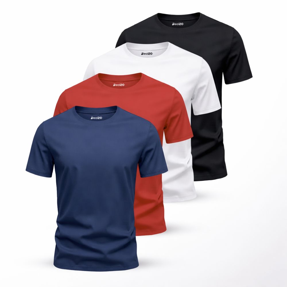 Bundle of 4 RWNB Plain T-Shirts for Mens Bundle of 4 RWNB Plain T-Shirts for Mens