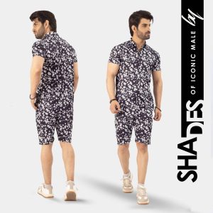 Fresh and Fun Petal Dot Summer Short Suit For Men