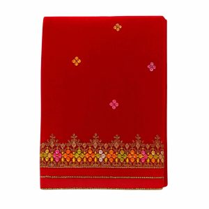 Velvet Multi-Embroidered Border Dupatta Shawl β 2.5 Gazz