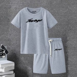 Savage Printed Comfortable Summer Short Suit For Tween Kids