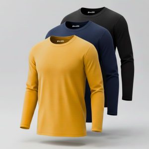 Bundle of 3 SNB Plain Long Sleeve T-shirts for Men