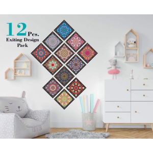 Pack of 12 Tile Stickers for Home Decor
