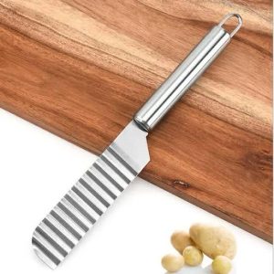 Stainless Steel Crinkle Wave Knife Potato Slicer Vegetable Cutter Kitchen Tool